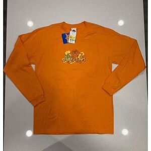 Looney Tunes Taz Long Sleeve Shirt Orange Boys 16/18 Vtg‎ NWT
